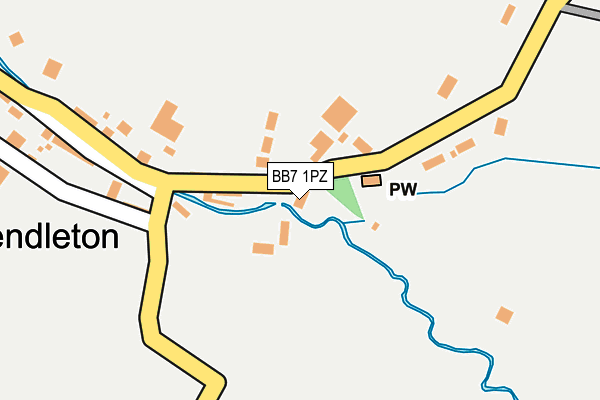 BB7 1PZ map - OS OpenMap – Local (Ordnance Survey)