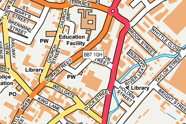 BB7 1QH map - OS OpenMap – Local (Ordnance Survey)