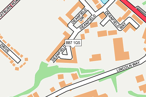 BB7 1QS map - OS OpenMap – Local (Ordnance Survey)