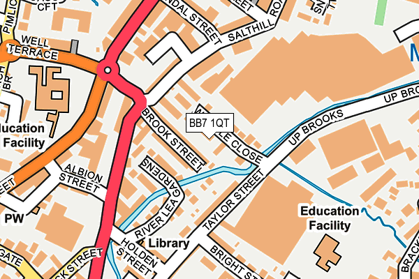 BB7 1QT map - OS OpenMap – Local (Ordnance Survey)