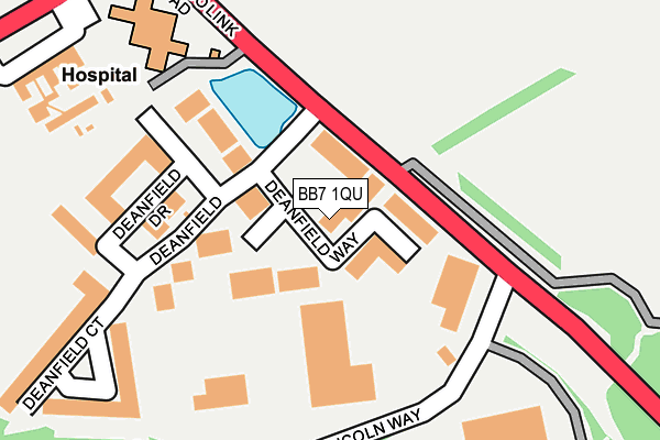 BB7 1QU map - OS OpenMap – Local (Ordnance Survey)