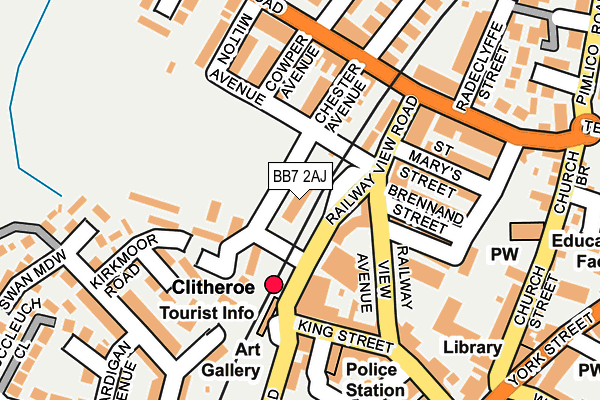 BB7 2AJ map - OS OpenMap – Local (Ordnance Survey)