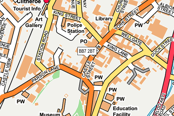 BB7 2BT map - OS OpenMap – Local (Ordnance Survey)