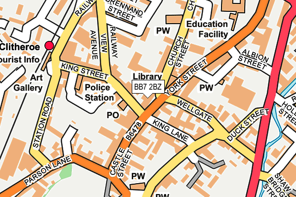 BB7 2BZ map - OS OpenMap – Local (Ordnance Survey)