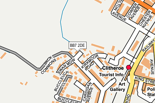 BB7 2DE map - OS OpenMap – Local (Ordnance Survey)