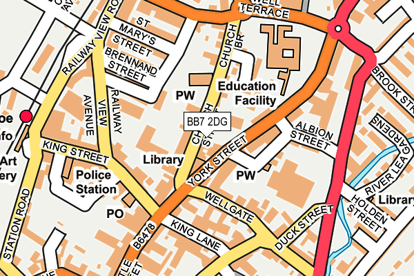 BB7 2DG map - OS OpenMap – Local (Ordnance Survey)