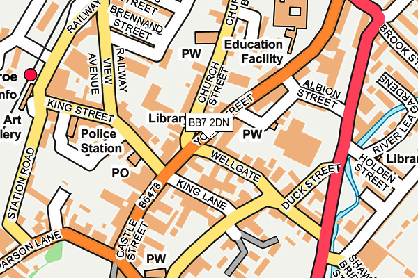 BB7 2DN map - OS OpenMap – Local (Ordnance Survey)