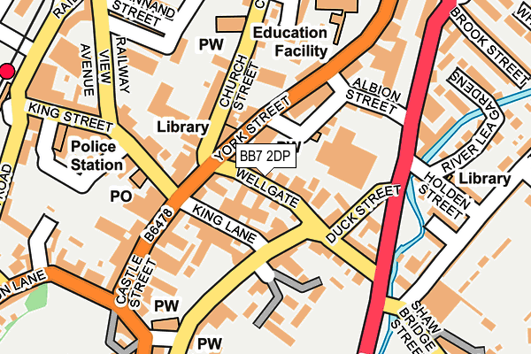 BB7 2DP map - OS OpenMap – Local (Ordnance Survey)