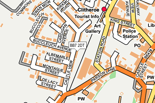 BB7 2DT map - OS OpenMap – Local (Ordnance Survey)