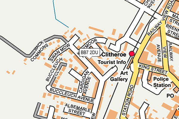 BB7 2DU map - OS OpenMap – Local (Ordnance Survey)