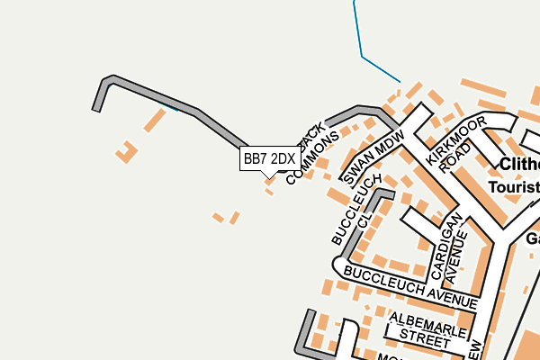 BB7 2DX map - OS OpenMap – Local (Ordnance Survey)