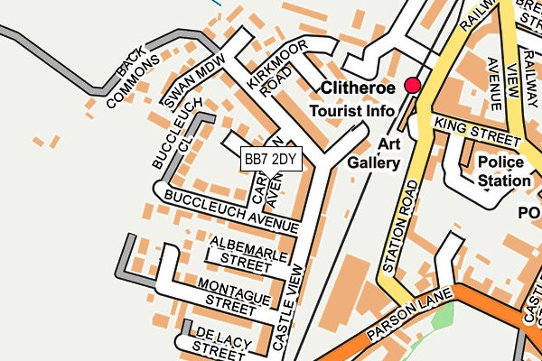 BB7 2DY map - OS OpenMap – Local (Ordnance Survey)