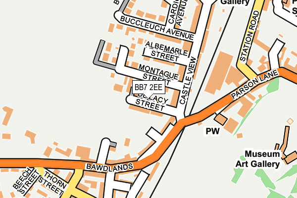 BB7 2EE map - OS OpenMap – Local (Ordnance Survey)