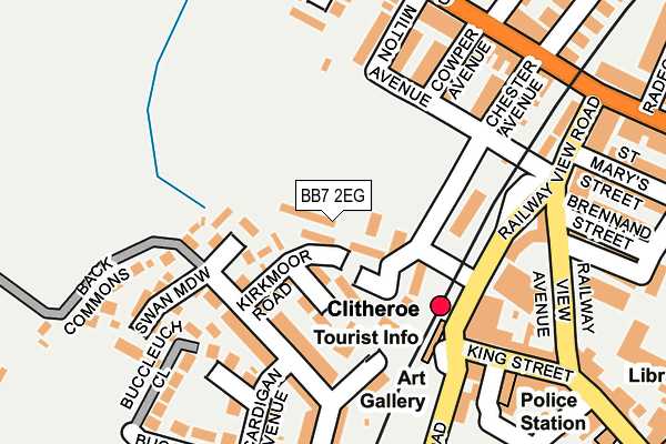 BB7 2EG map - OS OpenMap – Local (Ordnance Survey)