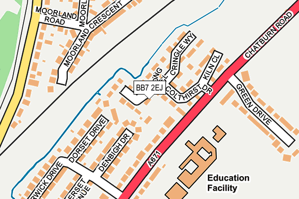 BB7 2EJ map - OS OpenMap – Local (Ordnance Survey)