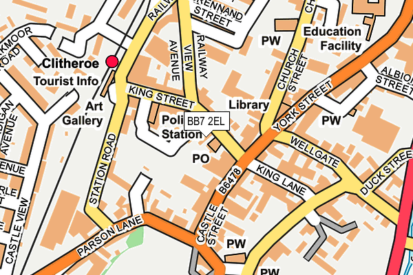 BB7 2EL map - OS OpenMap – Local (Ordnance Survey)
