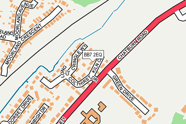 BB7 2EQ map - OS OpenMap – Local (Ordnance Survey)