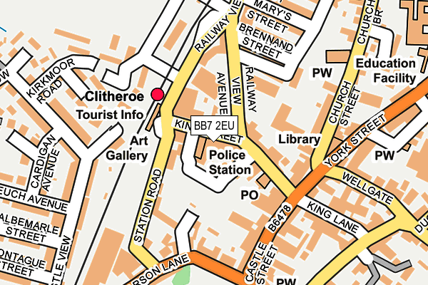 BB7 2EU map - OS OpenMap – Local (Ordnance Survey)