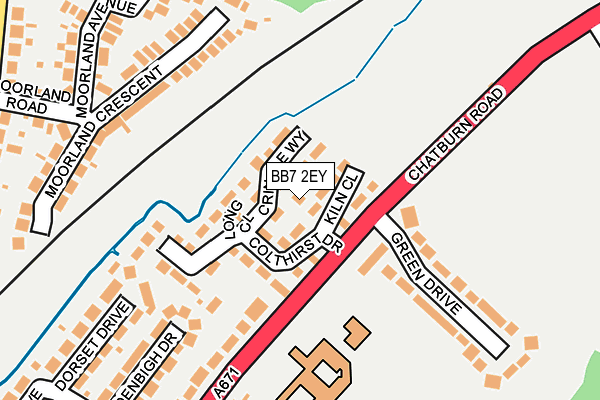 BB7 2EY map - OS OpenMap – Local (Ordnance Survey)