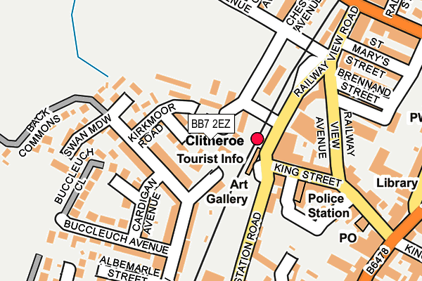 BB7 2EZ map - OS OpenMap – Local (Ordnance Survey)