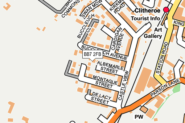 BB7 2FB map - OS OpenMap – Local (Ordnance Survey)