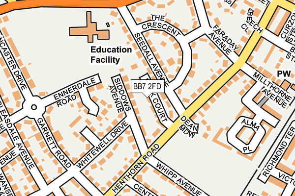 BB7 2FD map - OS OpenMap – Local (Ordnance Survey)