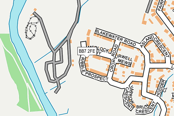 BB7 2FE map - OS OpenMap – Local (Ordnance Survey)