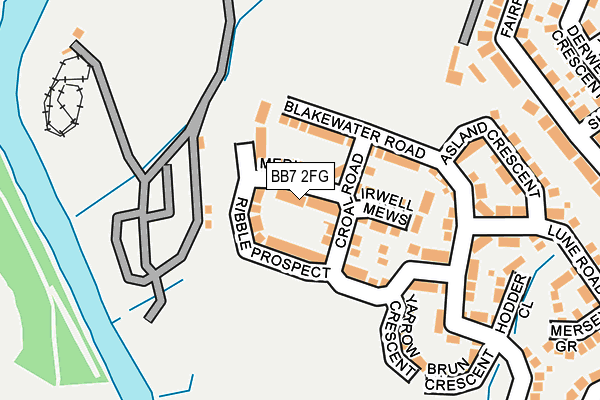 BB7 2FG map - OS OpenMap – Local (Ordnance Survey)