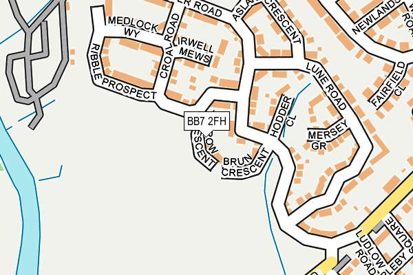 BB7 2FH map - OS OpenMap – Local (Ordnance Survey)