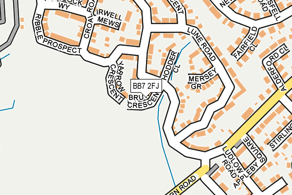 BB7 2FJ map - OS OpenMap – Local (Ordnance Survey)