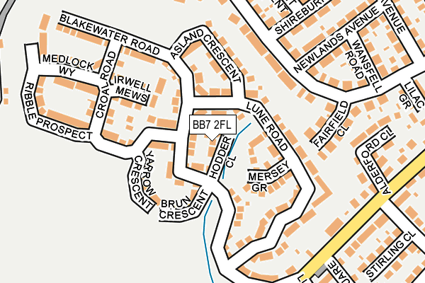 BB7 2FL map - OS OpenMap – Local (Ordnance Survey)