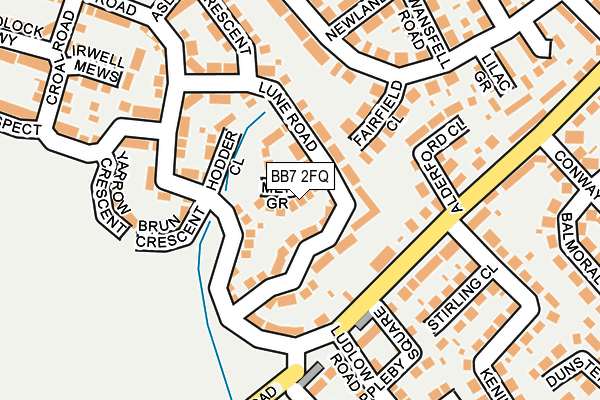 BB7 2FQ map - OS OpenMap – Local (Ordnance Survey)