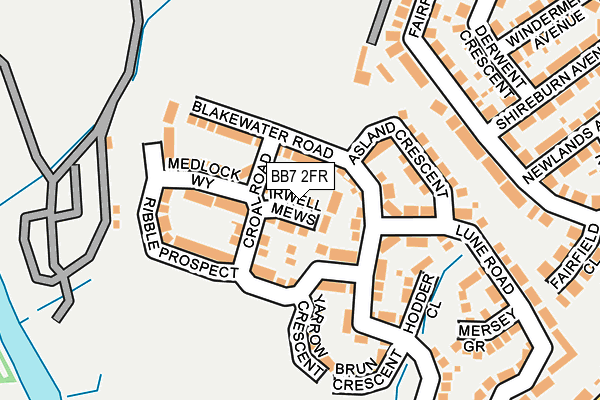 BB7 2FR map - OS OpenMap – Local (Ordnance Survey)