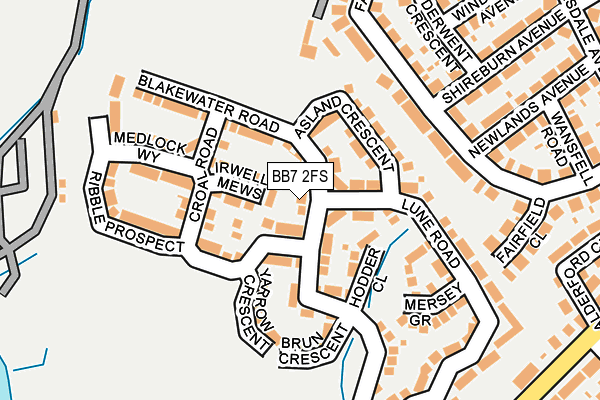 BB7 2FS map - OS OpenMap – Local (Ordnance Survey)