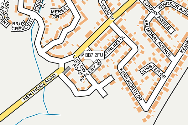 BB7 2FU map - OS OpenMap – Local (Ordnance Survey)