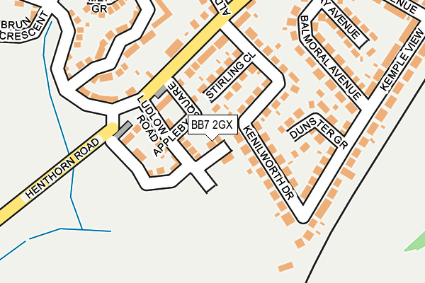 BB7 2GX map - OS OpenMap – Local (Ordnance Survey)