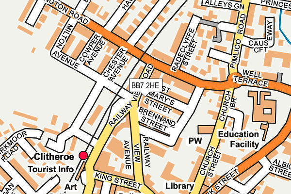 BB7 2HE map - OS OpenMap – Local (Ordnance Survey)