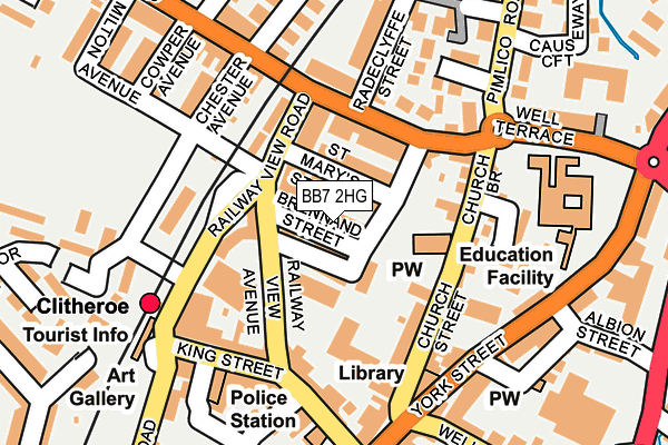 BB7 2HG map - OS OpenMap – Local (Ordnance Survey)