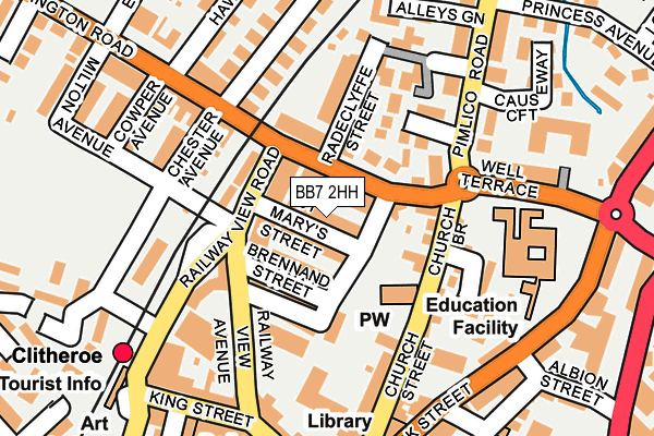 BB7 2HH map - OS OpenMap – Local (Ordnance Survey)