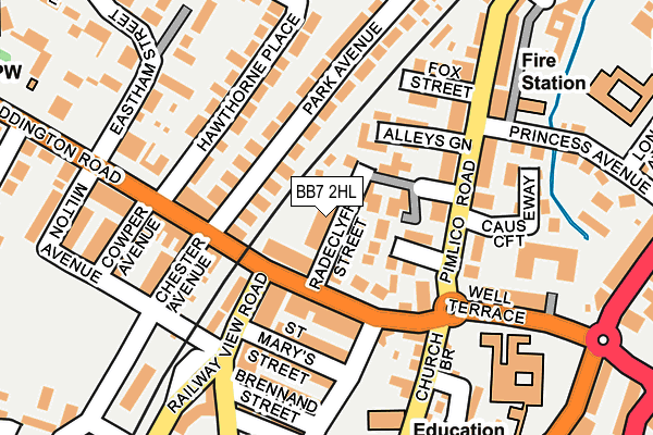 BB7 2HL map - OS OpenMap – Local (Ordnance Survey)