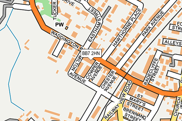 BB7 2HN map - OS OpenMap – Local (Ordnance Survey)