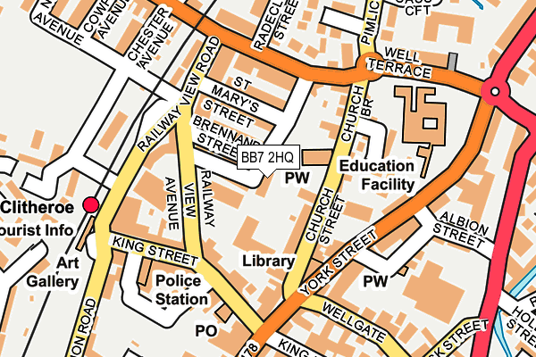 BB7 2HQ map - OS OpenMap – Local (Ordnance Survey)