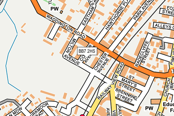 BB7 2HS map - OS OpenMap – Local (Ordnance Survey)