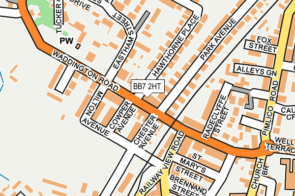 BB7 2HT map - OS OpenMap – Local (Ordnance Survey)