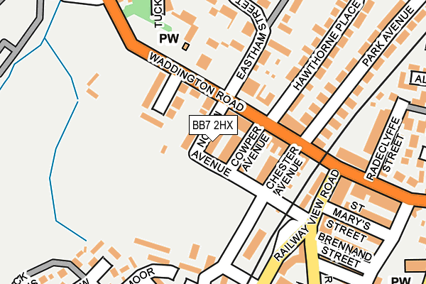 BB7 2HX map - OS OpenMap – Local (Ordnance Survey)