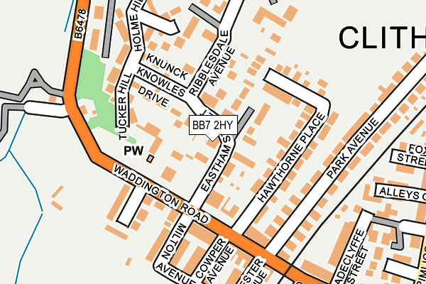 BB7 2HY map - OS OpenMap – Local (Ordnance Survey)