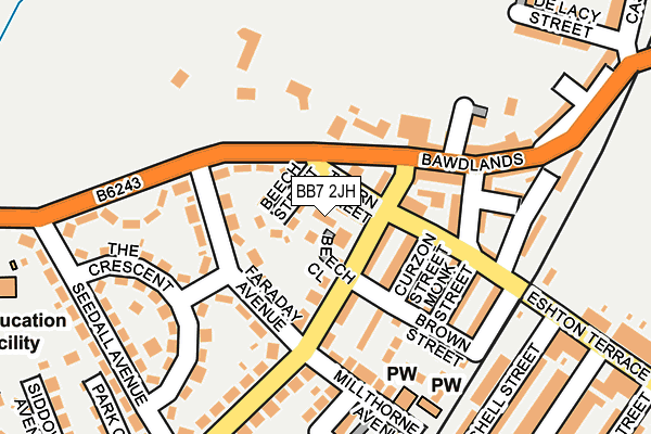 BB7 2JH map - OS OpenMap – Local (Ordnance Survey)