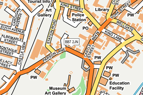 Map of NEW INN (CLITHEROE) LTD at local scale