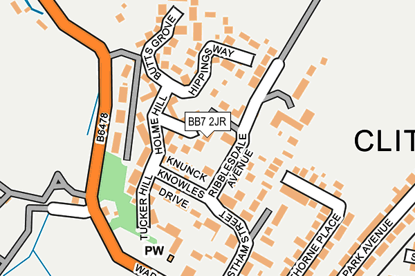 BB7 2JR map - OS OpenMap – Local (Ordnance Survey)