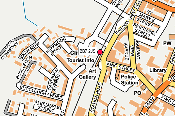 BB7 2JS map - OS OpenMap – Local (Ordnance Survey)